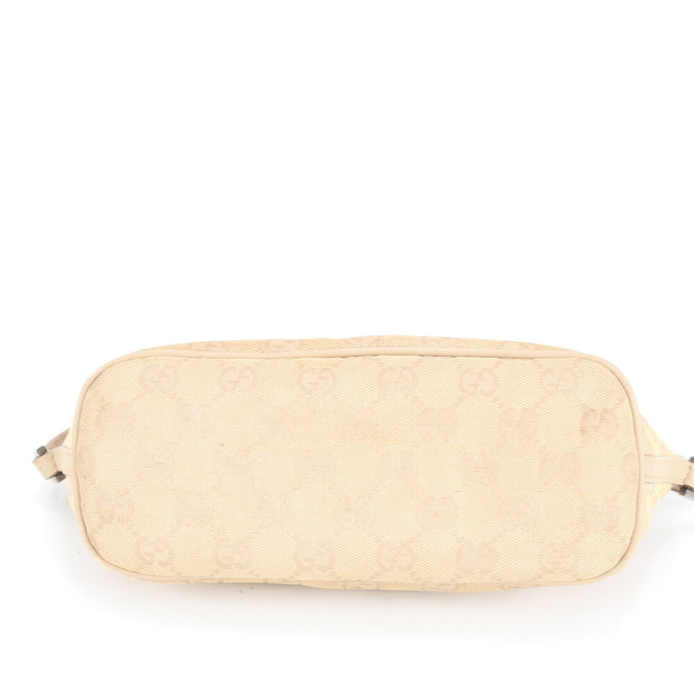 Gucci GG Canvas Beige 07198 Leather Shoulder Bag Handbag Pouch Women's - Picture 5 of 9